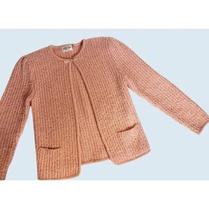 Vintage JOHN WANAMAKER Pink Cardigan Sweater 50s / 60s Sz S